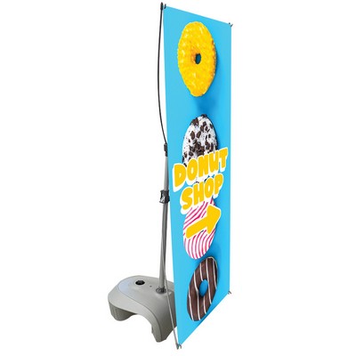 31.5x63" Zeppy Single Sided Outdoor Banner Stand (Graphic Package)