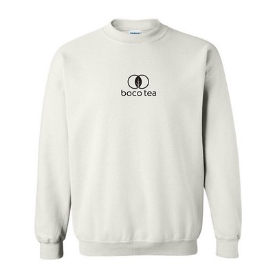 Gildan® Unisex Crew Long Sleeve Shirt- White