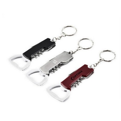 Multifunctional Metal Bottle Opener Key Chain