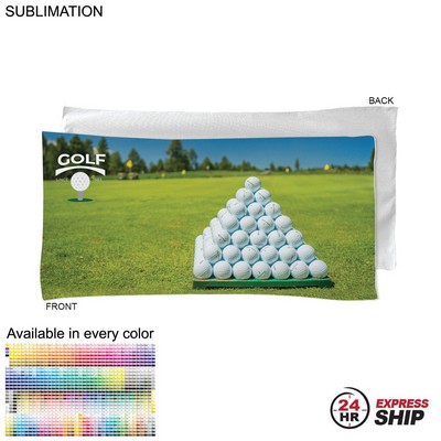 24Hr Express Ship - Golf Caddie Towel,Extra Large in Microfiber Dri-Lite Terry, Sublimated (22"x44")