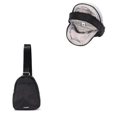 Baggallini Double Zip Mini Sling Bag - Black