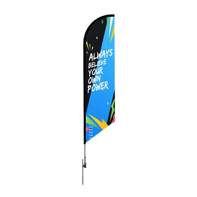 6' Angled Feather Flag -2 Side Imprint - Fabric Only