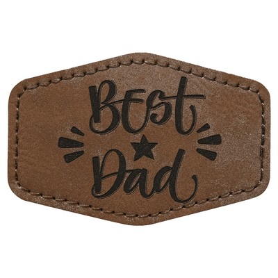 Hex Leatherette Patch with Adhesive