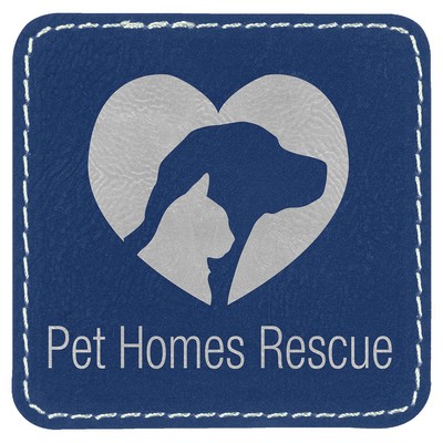 Square Leatherette Patch with Adhesive