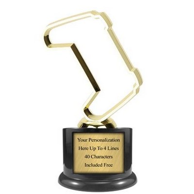 Trophy 7", 3.5" Black Round Base, Esports Gold