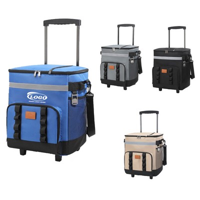 Collapsible Rolling Cooler Bag With Wheels