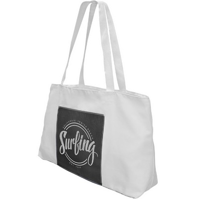 Black & Silver Laserable Leatherette Gusset Bag.