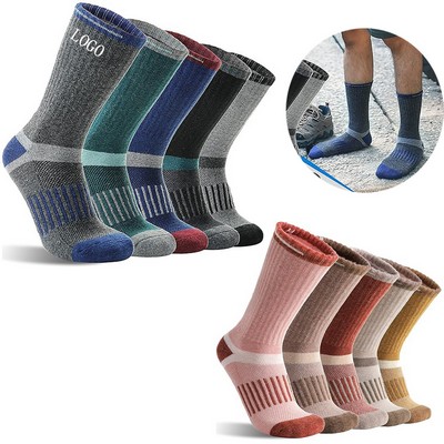 Warm Thermal Wool Hiking Socks Cushioned Moisture Wicking