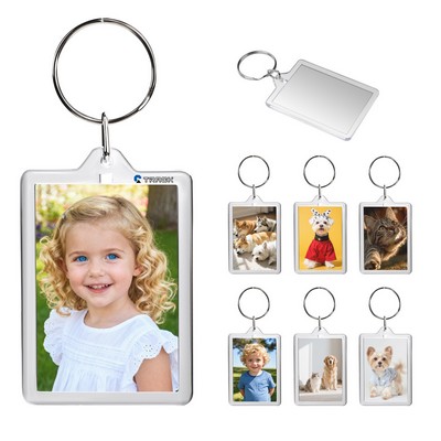 2"x1.6" Custom Full Color Acrylic Photo Frame Keychain