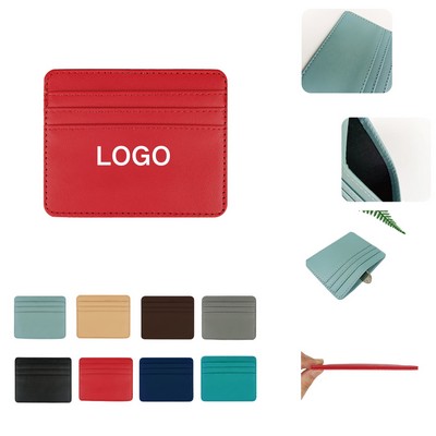 Compact Leather PU Card Case