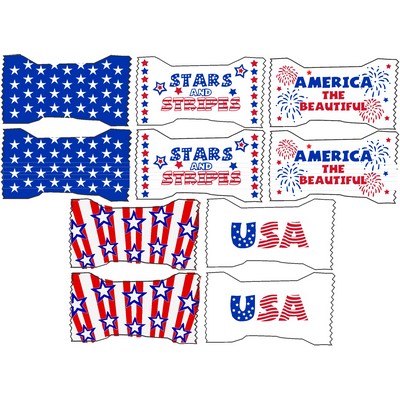 Assorted Sour Candies In A "Stars & Stripes" Wrapper