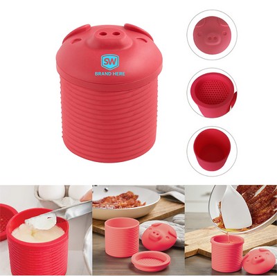 Pig-Shaped Silicone Bacon Grease Collector