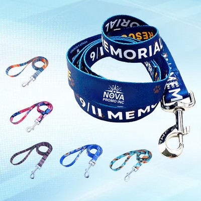 Dye-Sublimation Dog Leash with Adjustable Collar and Carabiner for Customization