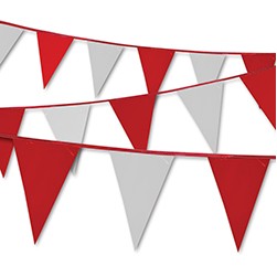 Red & White Triangle Pennants