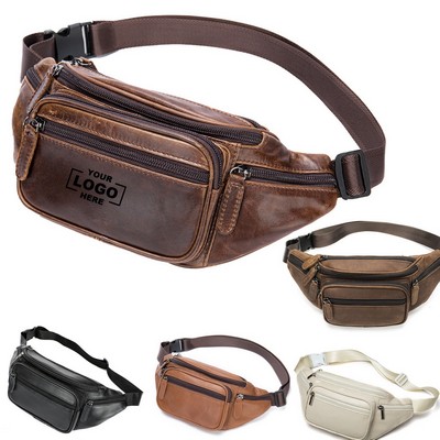 Leather Waist Crossbody Sling Bag