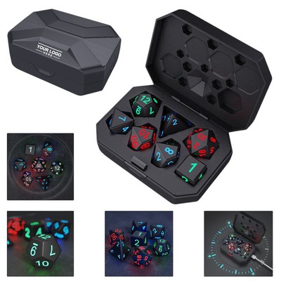 Rechargeable LED Electronic Dice Set with Charging Case