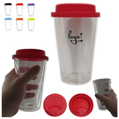12OZ Double-Walled Borosilicate Glass Water Cup