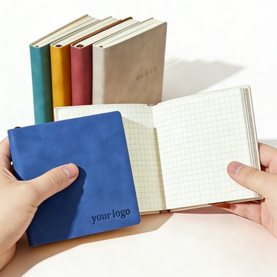 4" x 4" Custom Velvet-Feel Nubuck PU Journal