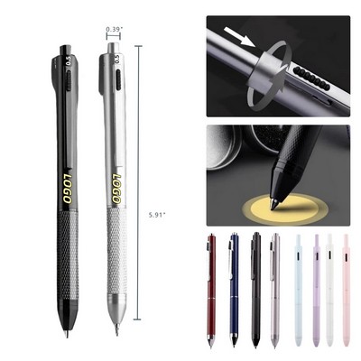 4-in-1 Gravity Multi-Function Metal Ballpoint Pen and Mechanical Pencil
