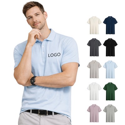 Mens Polo Shirt Short Sleeve Collared
