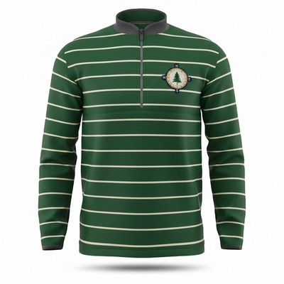 Unisex Sublimated Silk Feel Quarter Zip Pullover 180GSM