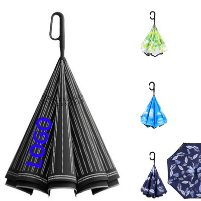 Reverse Folding Windproof Sun And Rain Umbrella