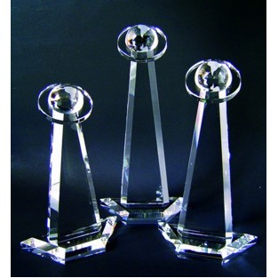 Crystal Globe Tower Award (12½"x6¾"x3")