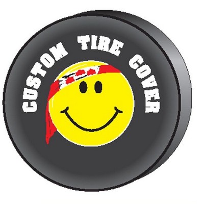 Vinyl Tire Cover 21 3/4" Diameter - 1 Color Imprint
