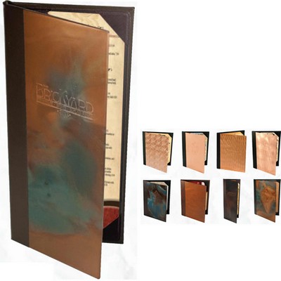 Triple Panel Booklet Copper Front Cover (Holds FOUR 4 1/4"x14" Inserts)