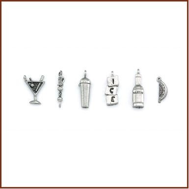 Individual Martini Stock Wine Charms