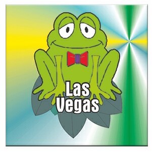 Las Vegas Frog Metal Photo Magnet (2 1/2" Square)