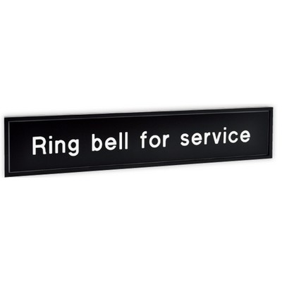 Engraved Architectural Wall Sign with Holder - Horizontal, 9 1/8" x 1¾"