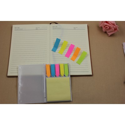 Sticky Note Pad Set Packed In Clear Plastic Box