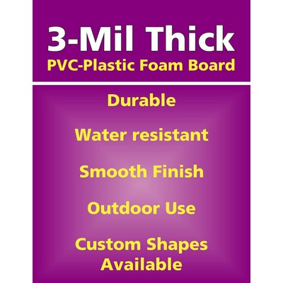 Pvc-8.5X11-Plastic 3Mm Foam Board. Full Color