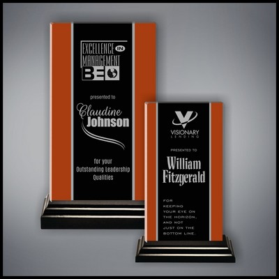 8" Narrow Side Stripes Rusty Red/Black Award