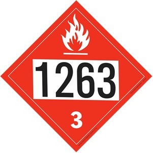 Flammable Liquid - Paint, Polycoated Tagboard Placard - 10.75" x 10.75"