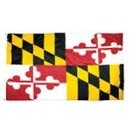 Maryland Indoor Parade Flag w/Pole Hem And Fringe (5'x8')