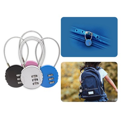 Combination Code Wire Lock 5.32" Wire Length Lock