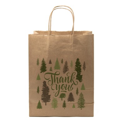 Evergreen Predesigned Natural Handled Shopper 10" x 13" x 4"