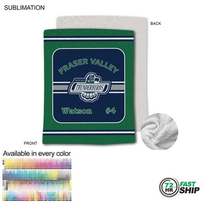 72 Hr Fast Ship - Team Blanket in Plush and cozy Mink Flannel Fleece, Queen Bed Size (60"x80")