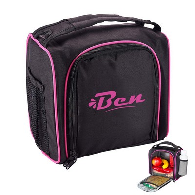 Double-Zipper Square Handheld Insulated Bag