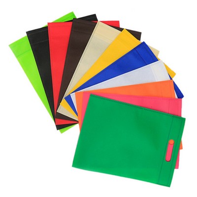Small Non-Woven Flat Bag with 1 Color Logo