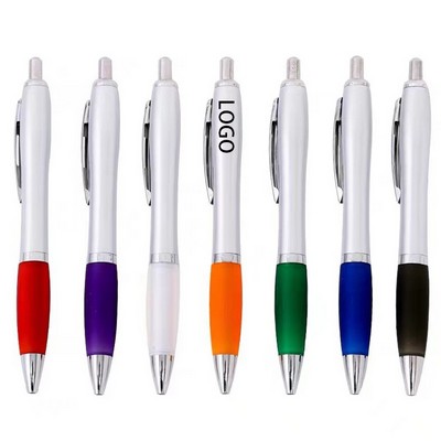 Elegant Classic Click Action Ballpoint Pen w/Rubber Section Grip