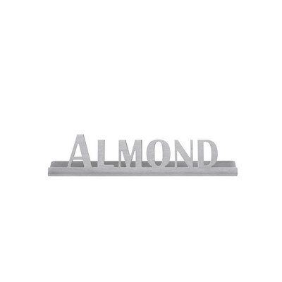 Laser Cut Stainless Steel Table Sign (Almond)