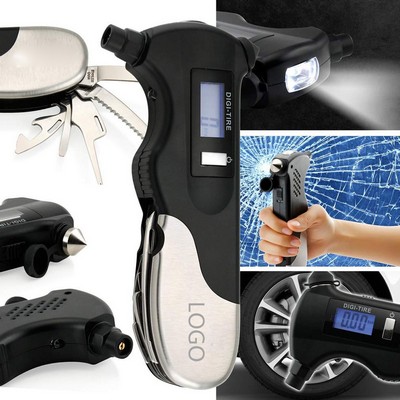 Black Multi Functional Digital Tire Pressure Gauge