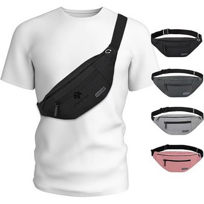 Large Zippered Crossbody Fanny Pack