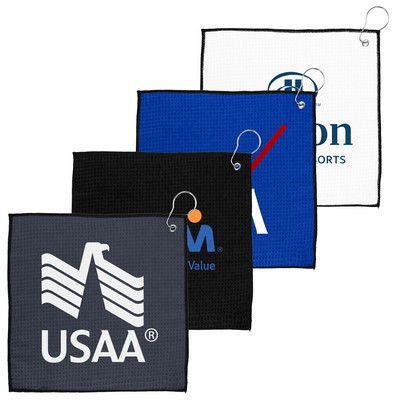 EcoWaffle rPET Golf Towel (12" x 12")