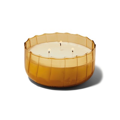 Ripple 12 Oz Tan Ribbed Glass - Golden Ember