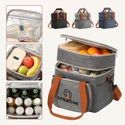 Double Insulated w/ Pockets & Strap Lunch Cooler Bag