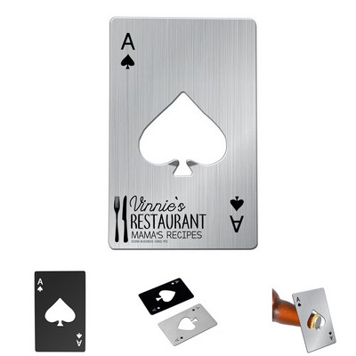 Poker Card Flat Bottle Opener